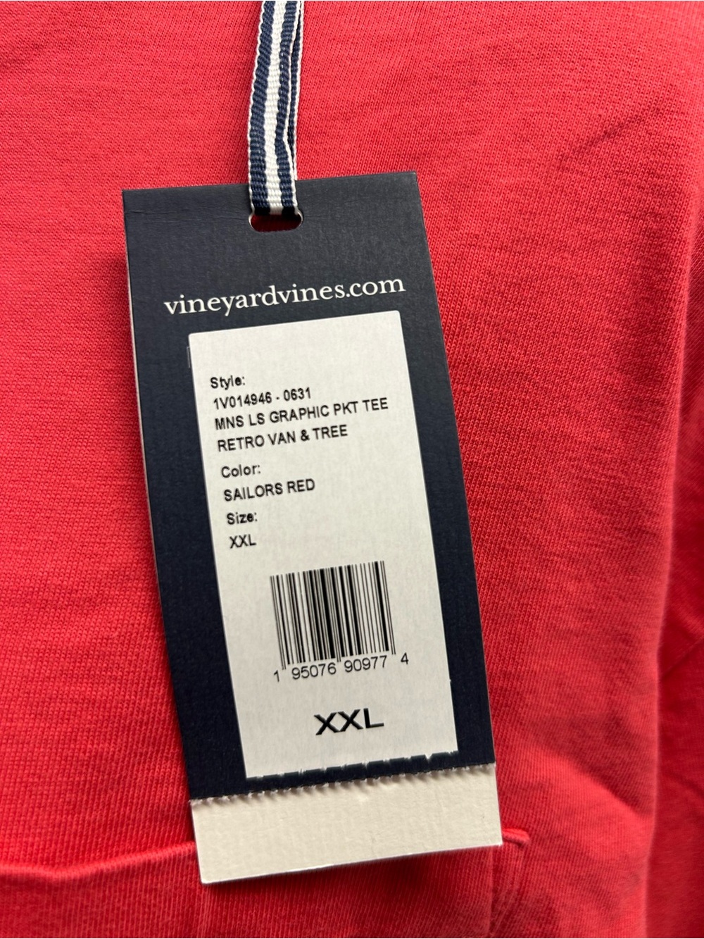NWT Vineyard Vines Merry Christmas Retro Van Tree Long Sleeve Tee XXL - Picture 4 of 5
